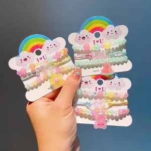جديد الأطفال سوار حبة مضيئة الإنترنت الشهير الكرتون الفاكهة أزياء فتاة طالب سوار تنوعاNew children's luminous bead bracelet Internet famous cartoon fruit fashion girl student versatile bracelet