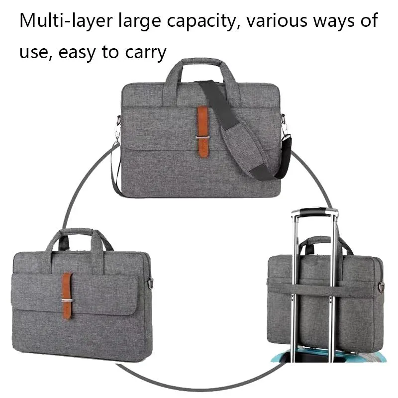 13-13.3 Inch Multifunctional Laptop Bag - Durable Shoulder & Handheld Design