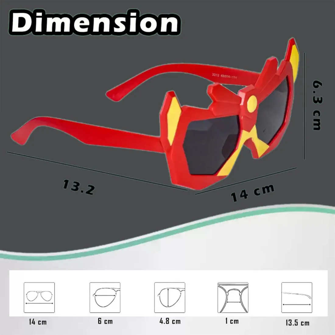 Babymoon Action Baby Boys Unisex Kids Sunglasses for Boys With Case | Red