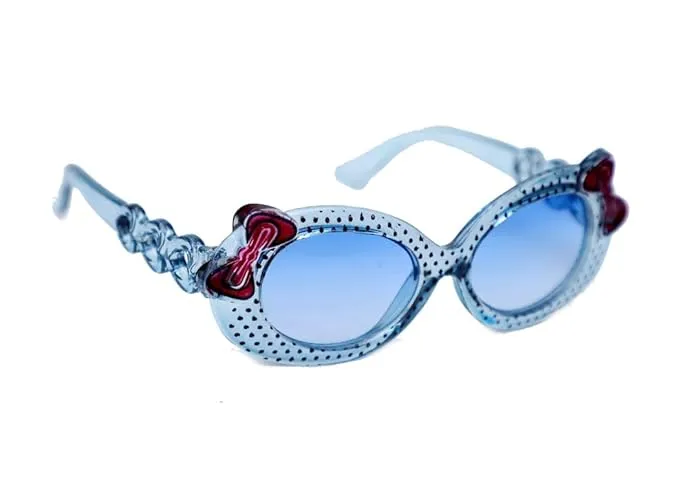 Babymoon Kids Cat Eye Shaped Summer Sunglasses | Goggles | For Girls & Boys | Blue