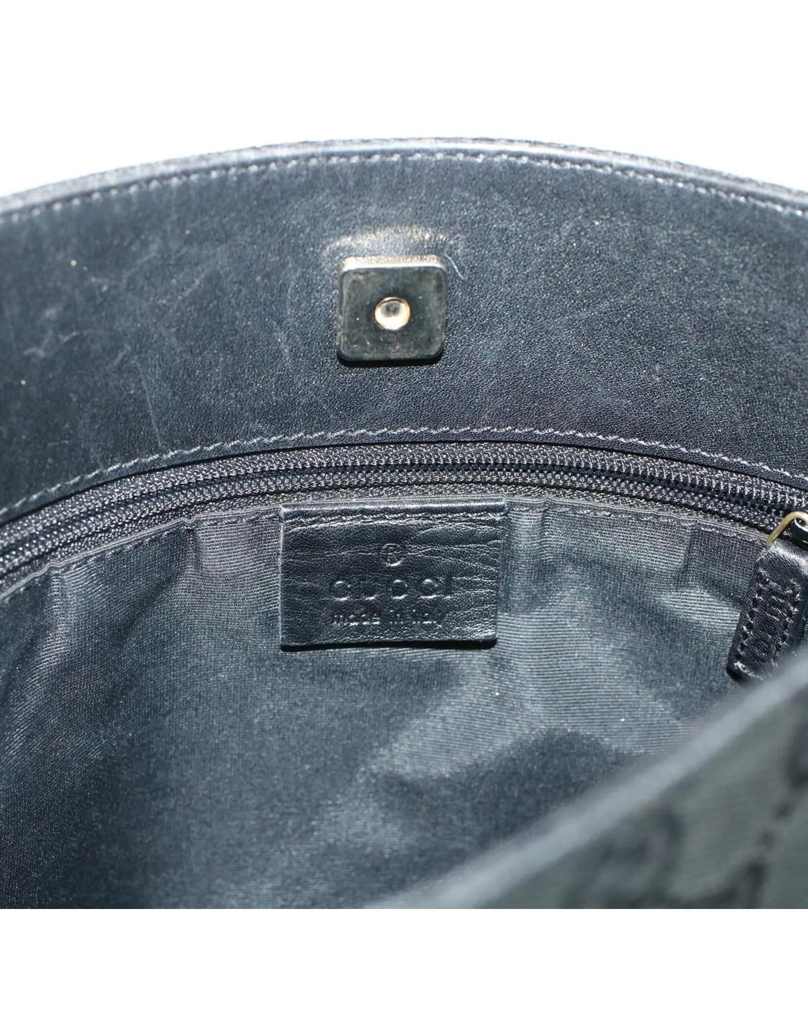Black GG Canvas Shoulder Bag