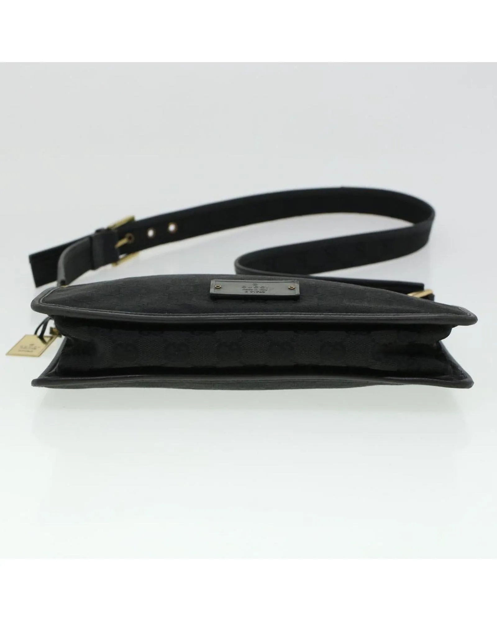 Black GG Canvas Shoulder Bag