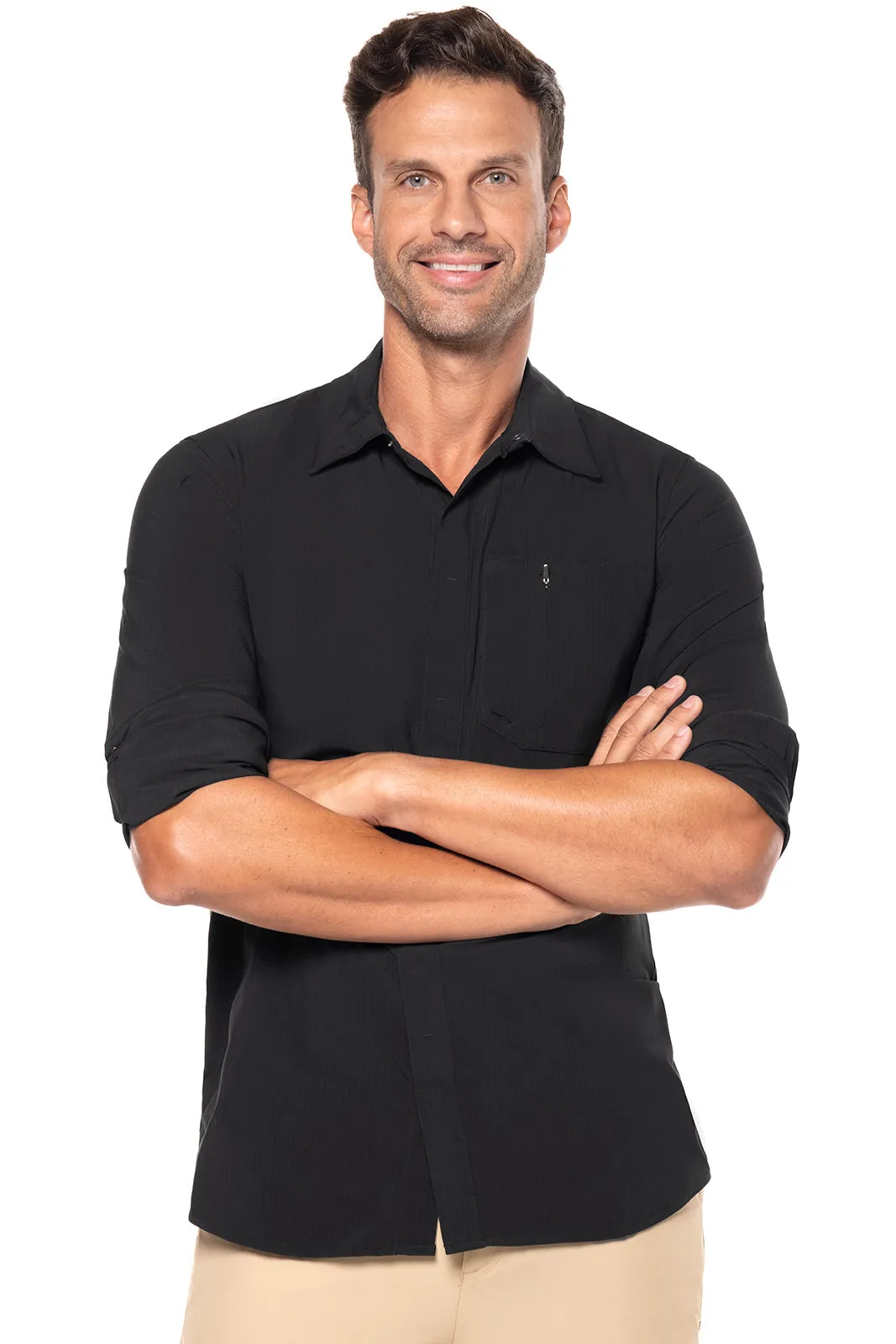 Men's Fiera Smart Shirt | Black Shadow Stripe