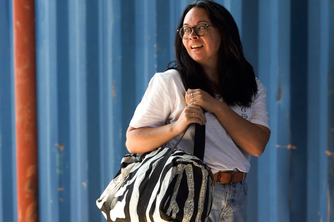 Mkupo Zebra Black Weekend Bag