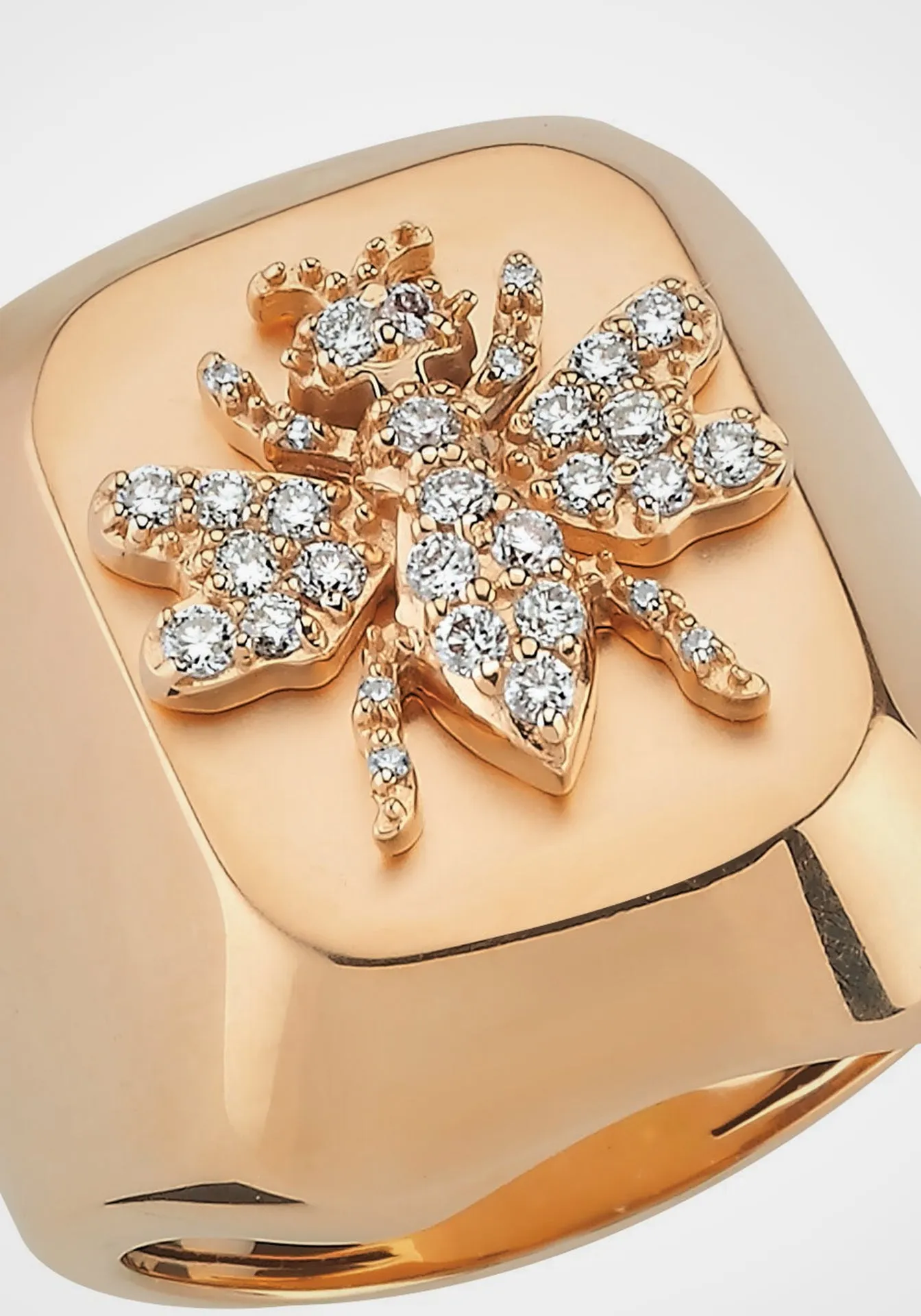Queen Bee, 14K Rose Gold   Diamond Ring