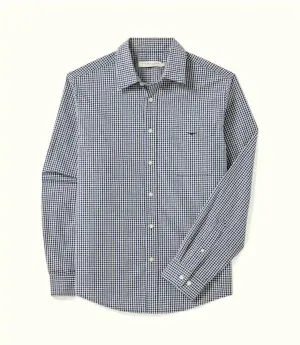 R.M. Willams Classic Poplin Navy LS Check Shirt