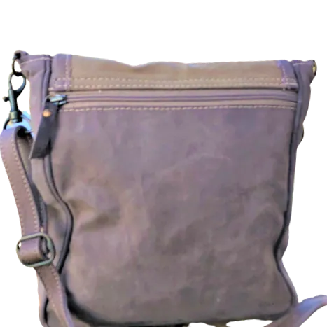 Small Messenger Sustainable Canvas Crossbody Purse, Man or Simple Minimalist Bag