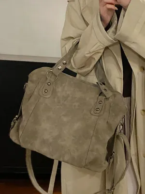Sohiwoo Vintage Casual Tote Bags Women Y2k Grunge Fairy Core Large Capacity Handbags Ladies Retro Harajuku Designer Luxury Bag