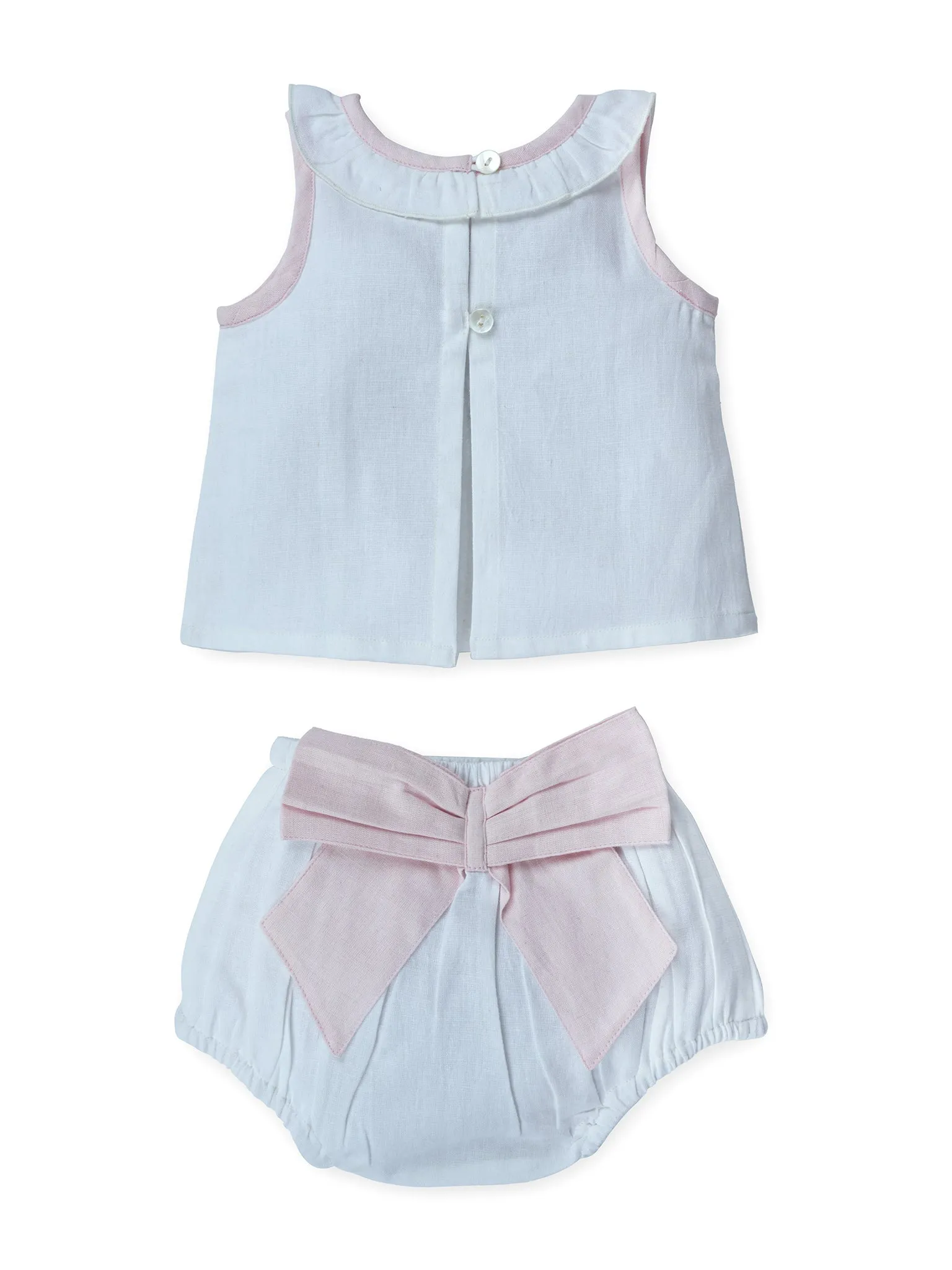 Top And Bow Bloomer Set : PINK : Infant : Baby Girl : New Born