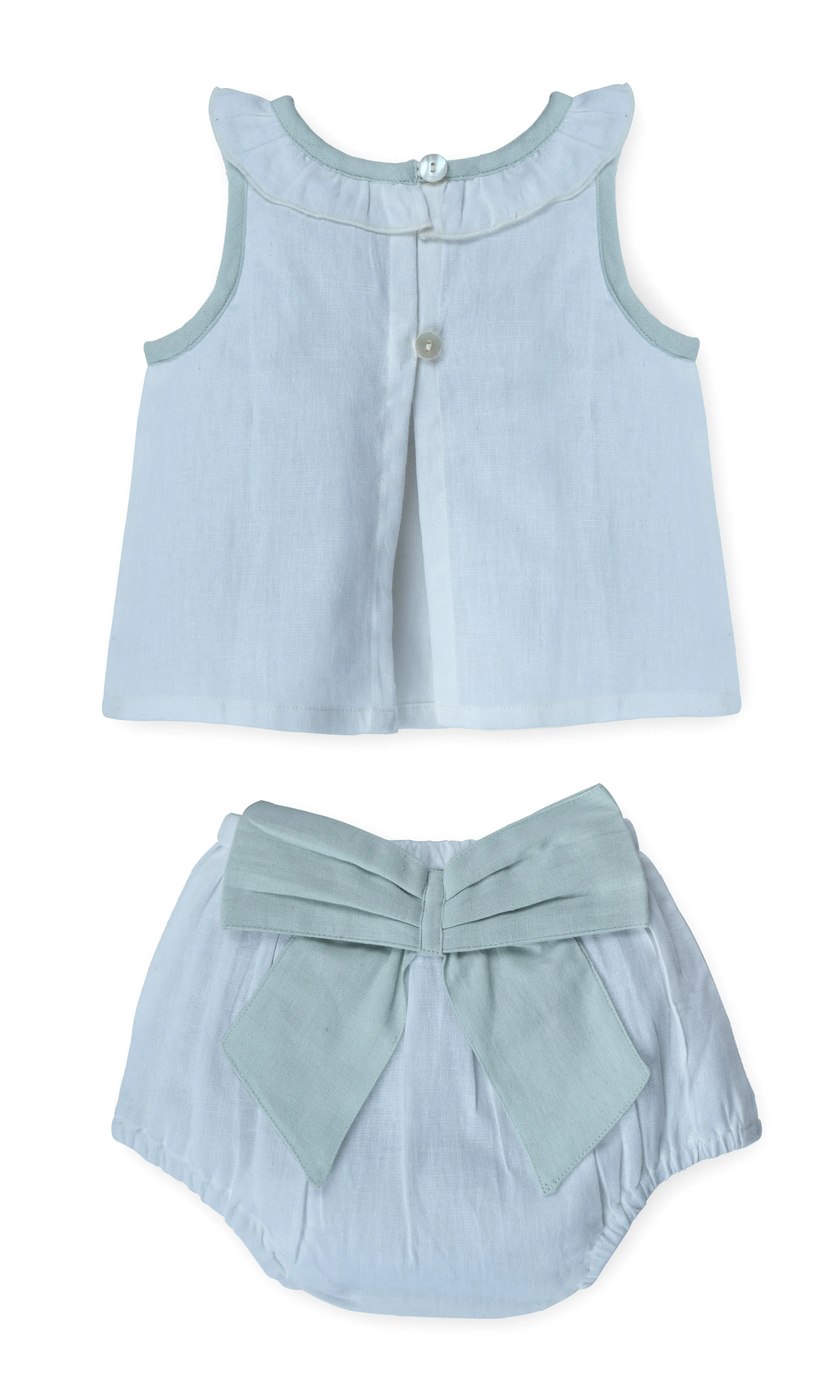 Top And Bow Bloomer Set : POWDER BLUE : Infant : Baby Girl : New Born