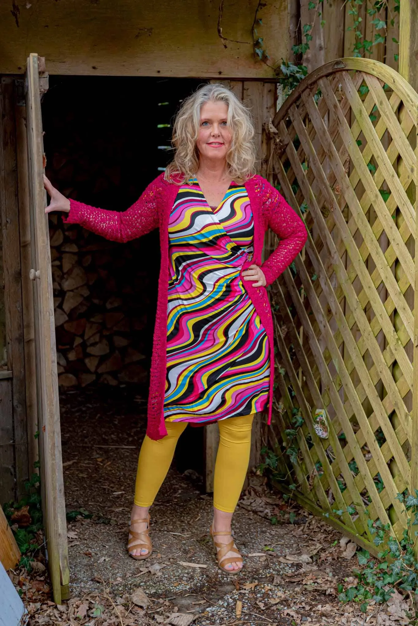 Zoe dress -Colorful waves - made by Tantilly