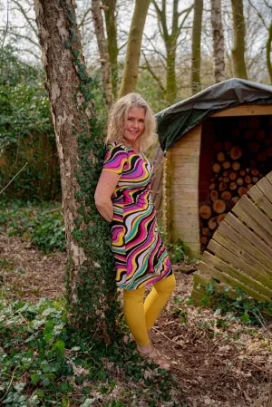 Zoe dress -Colorful waves - made by Tantilly